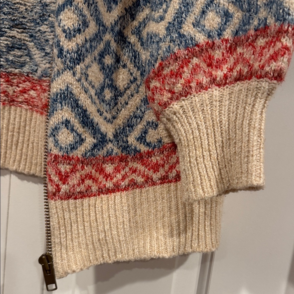 CAbi Multicolor Patterned Cardigan medium zip - image 2